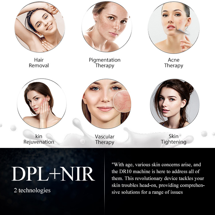 Winkonlaser Multifunctional Dpl+Elight +IPL + RF Facial Anti-Aging Equipment IPL Dpl Skin Rejuvenation Hair Removal Machine