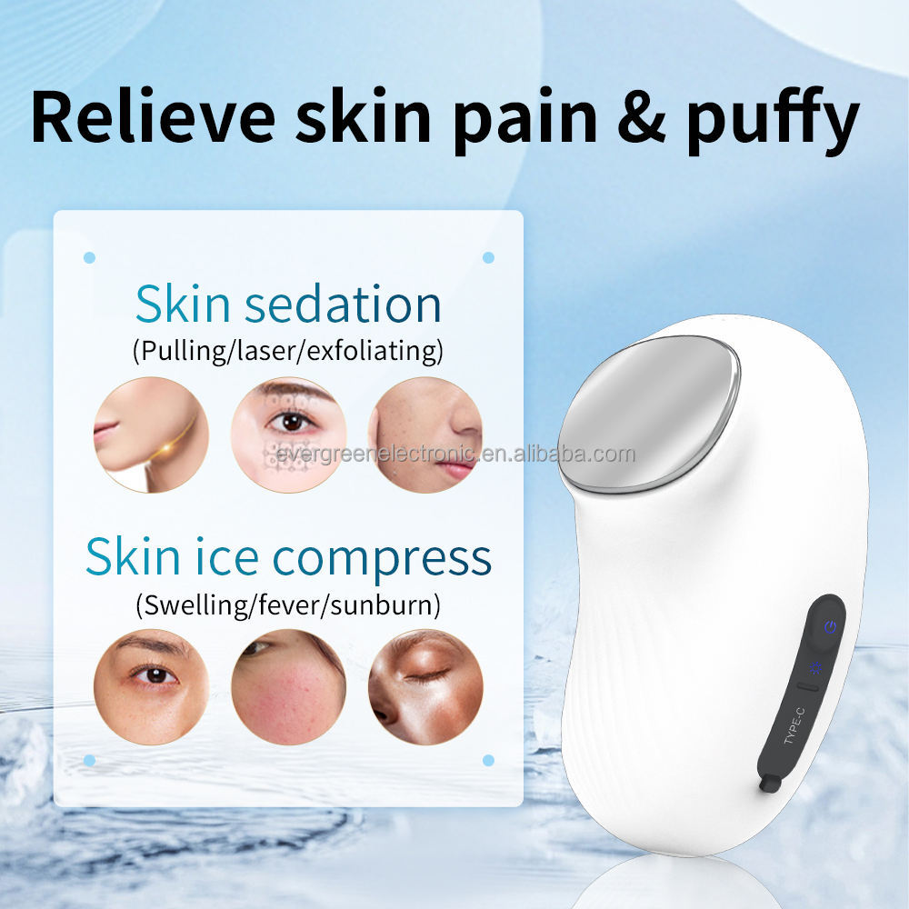 portable tightening cold cryo therapy skin facial anti-aging machine face massager hot and cool