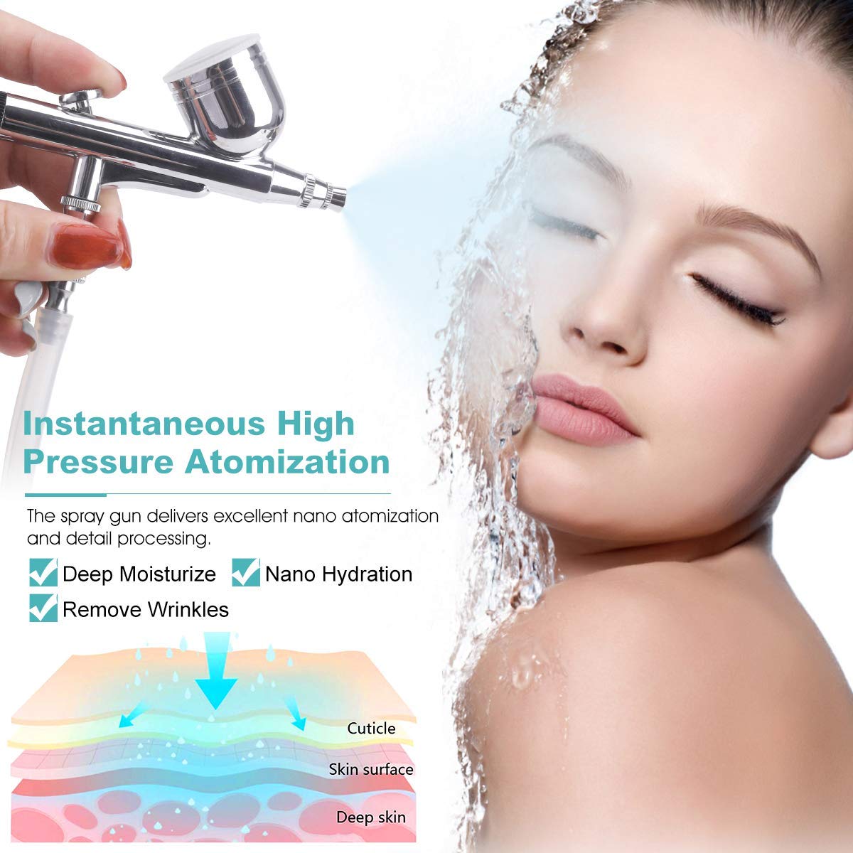 Desktop 2-in-1 Vacuum Diamond Microdermabrasion Pore Cleansing Machine Skin Rejuvenation Eye Care All Skin IT/AU Compatible