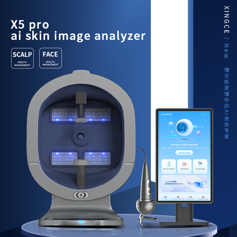 2 in1 Face Scalp All-roundimage Analysis Face Analysis Salon Use Facial Beauty Equipment Ai Medical Hair Scalp Analyzer
