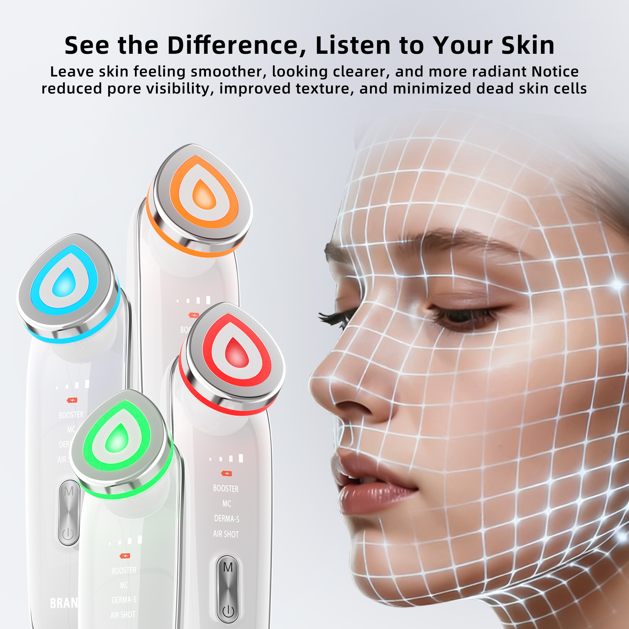 High Efficiency 2026 Wireless Handheld Korean Beauty Instrument Face &amp; Neck Lifting Massager for Fine Line Smoothing Care
