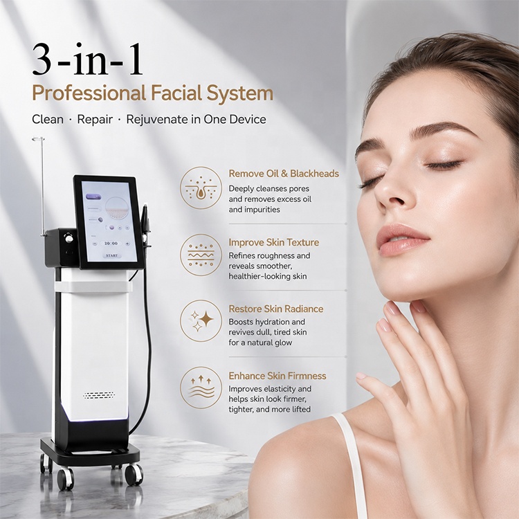 Products Trending 2026 Professional Skin Rejuvenation Machine Vacuum Bubble Oxygen Infusion Cryotherapy Facial Spa Device