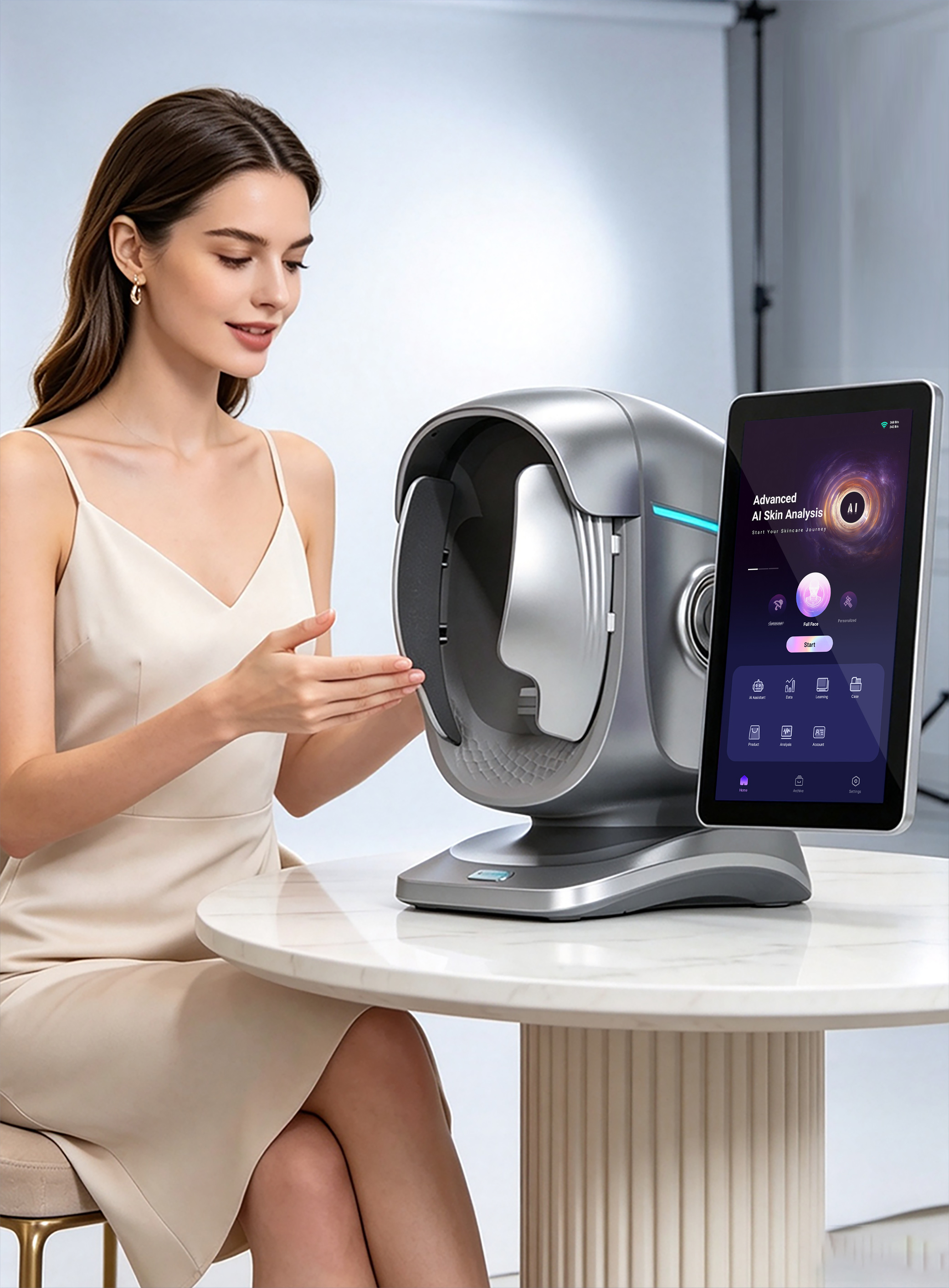 2026 New Ai Intelligent Skin Analysis Machine 4 Comparison Modes Best Skin Analyzer Device for Spa Clinic With Aging Prediction