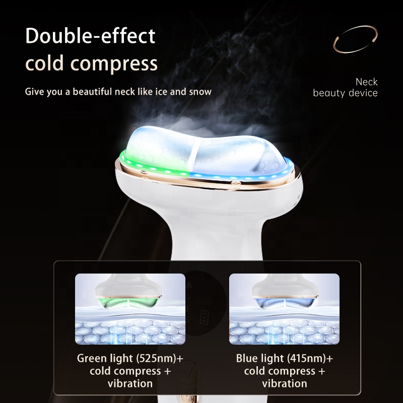 Private Label 7 in 1 Hot Cold Beauty Massager Multi-functional Anti-aging Machine Face Neck Wrinkle Removal Skin Lifting Device
