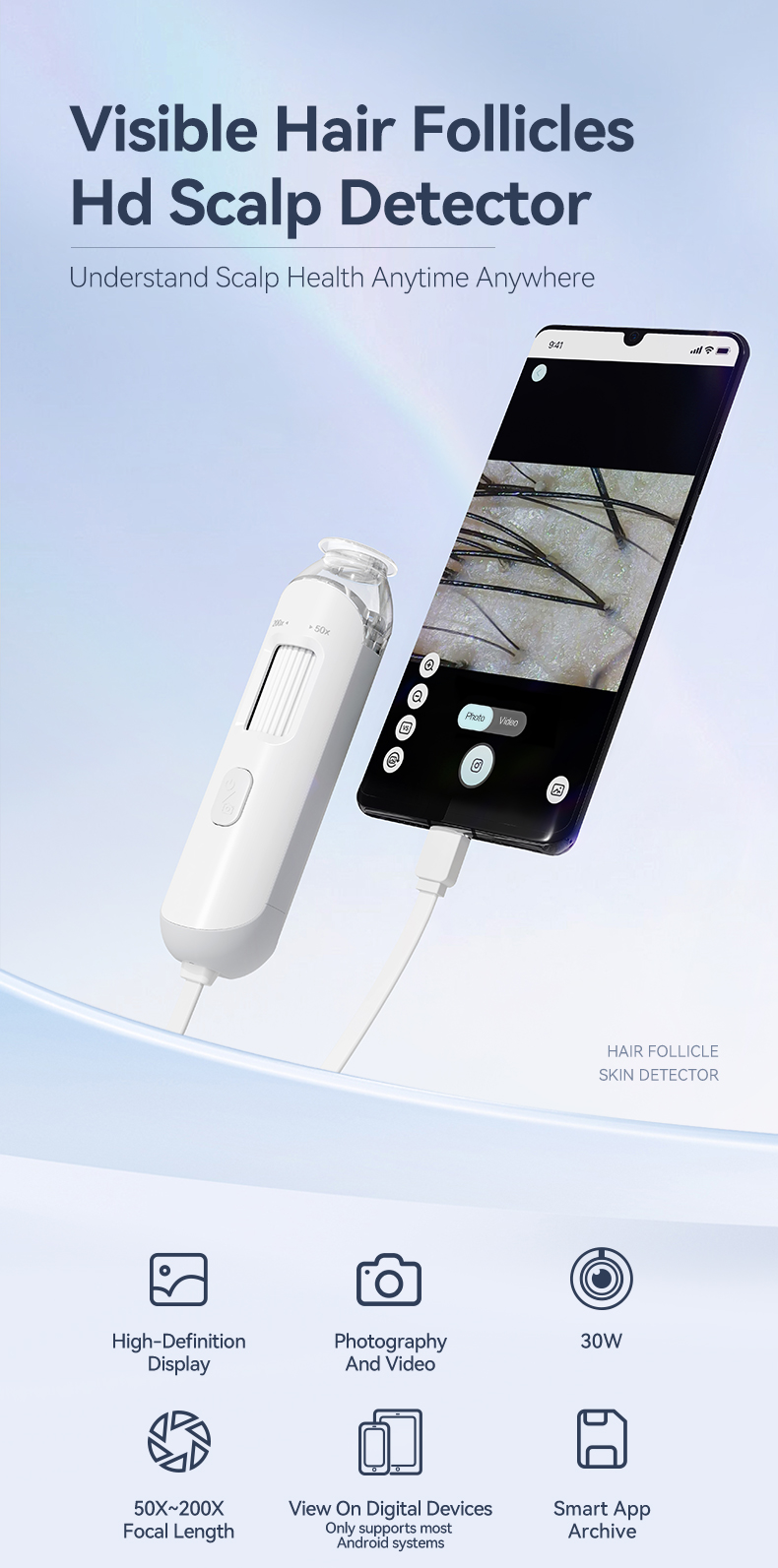 RF beauty instrument front view