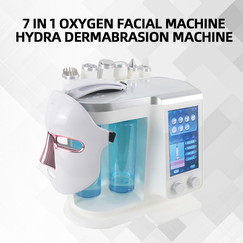 Portable Oxygen Face Machine 7 in 1 Multifunctional Oxygen Therapy Spray Skin Care Spa Facial Oxygen Jet Machine