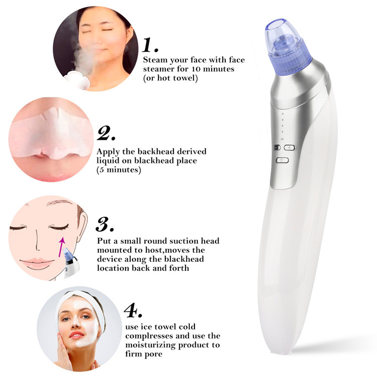 Vacuum Cleaner Pores Blackhead Remover Acne Pimple Removal Vacuum Suction Tool Face Clean Facial Diamond Dermabrasion Machine 5W
