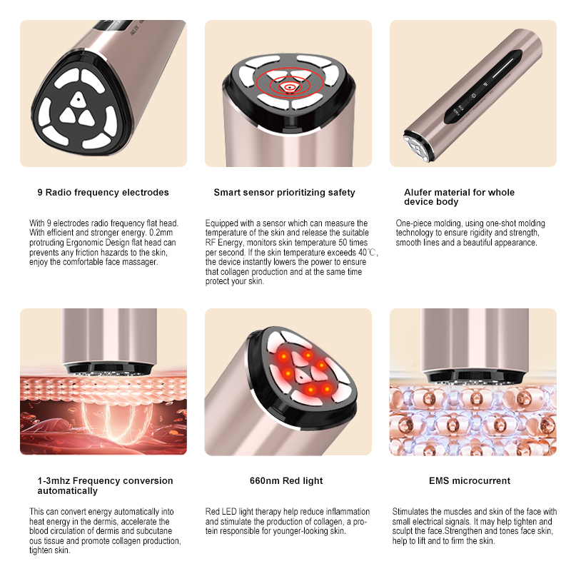 2024 Latest Facial Microcurrent Device Non-invasive Skin Tightening Machine For Wrinkle Reduction Facial Lift