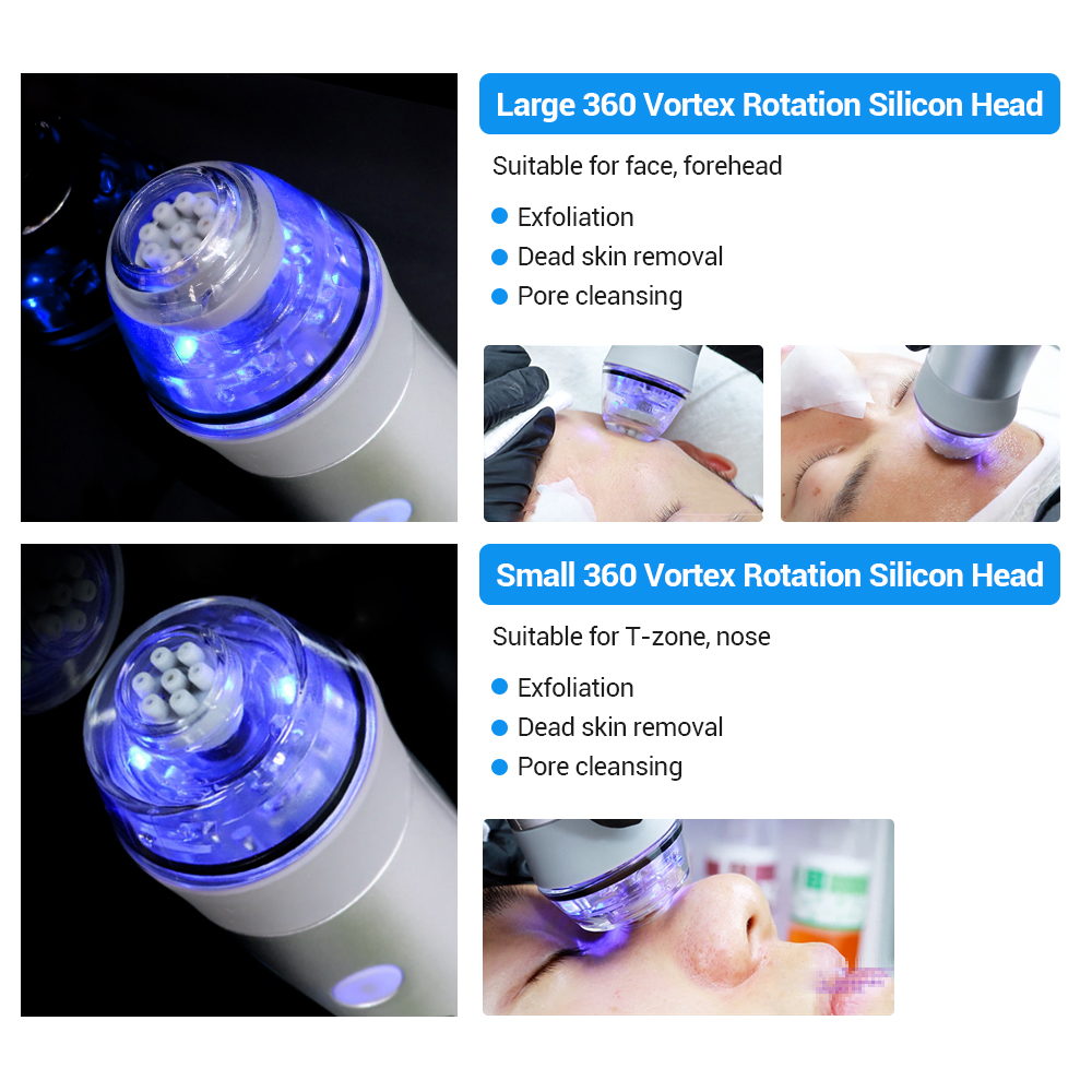 12 in 1 Multi Dimensional Blackhead Remover Vacuum Hydra Dermabrasion Facial Care Machine Professional with 360 Vortex Rotation