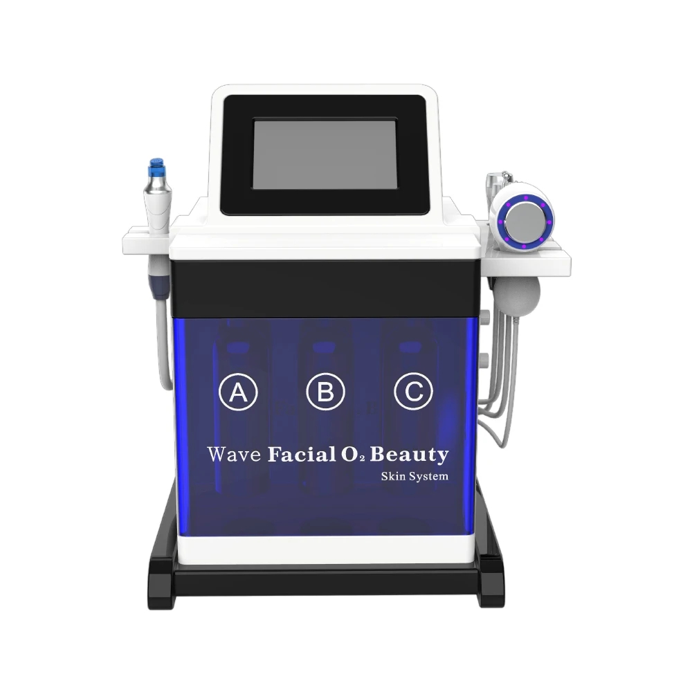 5 in 1 Desktop Hydro Bubble Water Dermabrasion Face Cleaning BIO Microcurrent Face Care Machine