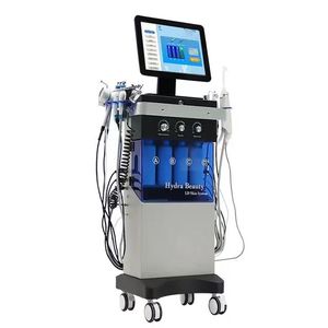 14 in 1 Hydra Skin Hydrodermabrasion Machine High Frequency Oxygen Facial Air Cooling Beauty Salon EU UK Plugs