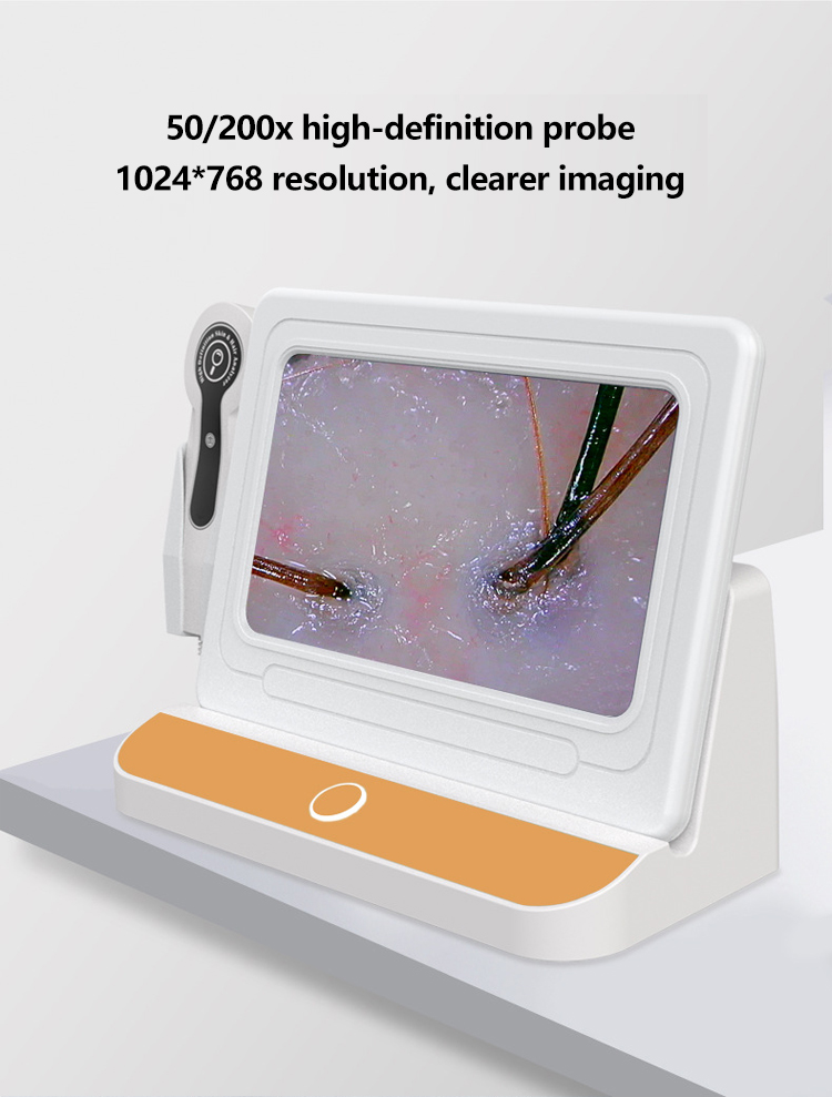 High Quality HD Massage Hair-loss Treatment Growth Smart Wireless Skin and Hair Analysis Machine AI Tester