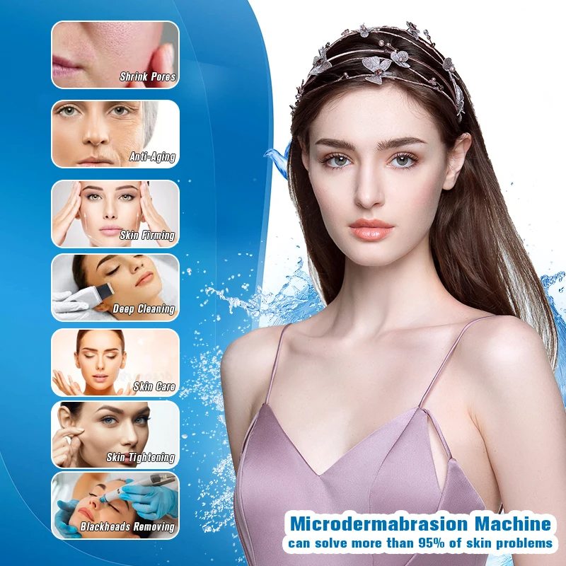 Latest Model 14-in-1 Diamond Hydro Dermabrasion Machine with Skin Analysis US &amp; IT Plugs