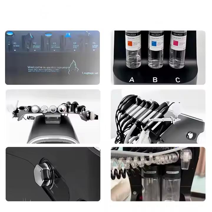 S.W Hydra Bubble 10-in-1 Home Use Skin Beauty Machine Facial Care Equipment with Oxygen Jet Peel &amp; H2O2 Deep Cleaning Model