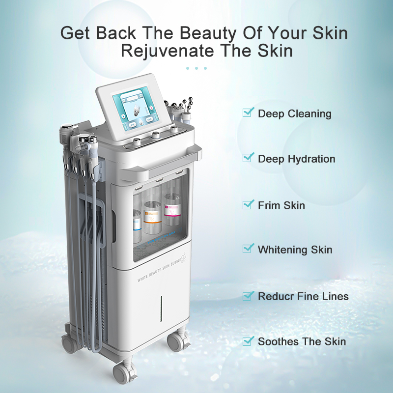 New Product White Beauty Skin Bubble Face Clean BIO Microcurrent Wrinkle Removal Facial Machine