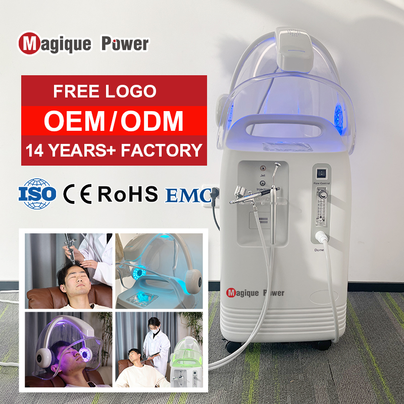 3 in 1 Spa Oxygen Jet Peel Facial Machine Mist Nano Oxygenation Dome O2 Oxygen Facial Machine