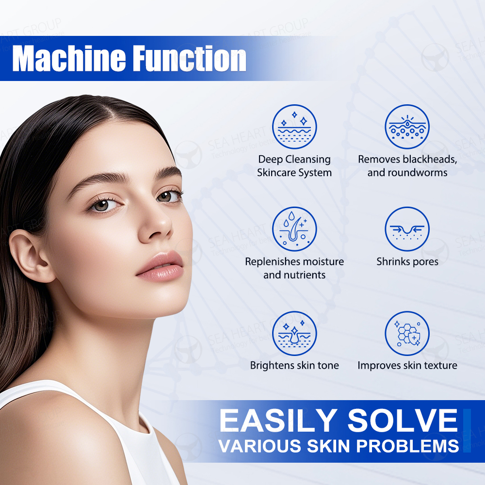 Seaheart HydraMaster Patent Hydro Oxygen Facial Machine for Skin Bubble Clean Deep Moisturizing Face Lift