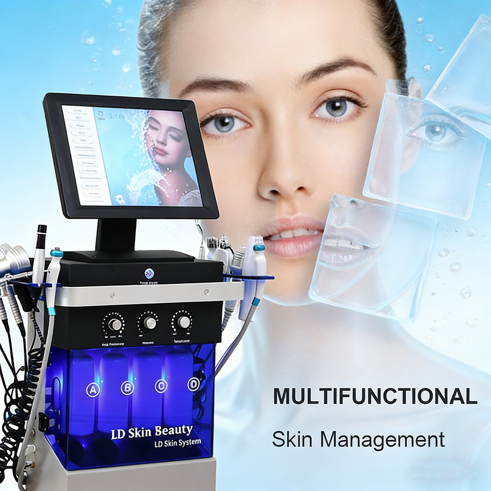 New Design 14 in 1 Hydro Aqua Facial System Hydrodermabrasion Oxygen Jet Skin Care Device CE Hydra Beauty Facial Machine