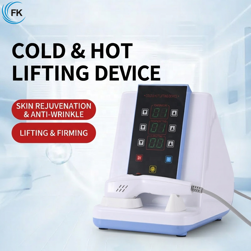 Professional Hot and Cold Skin Care Facial Lifting Machine Cryotherapy Thermotherapy Thermal Face Lift Device