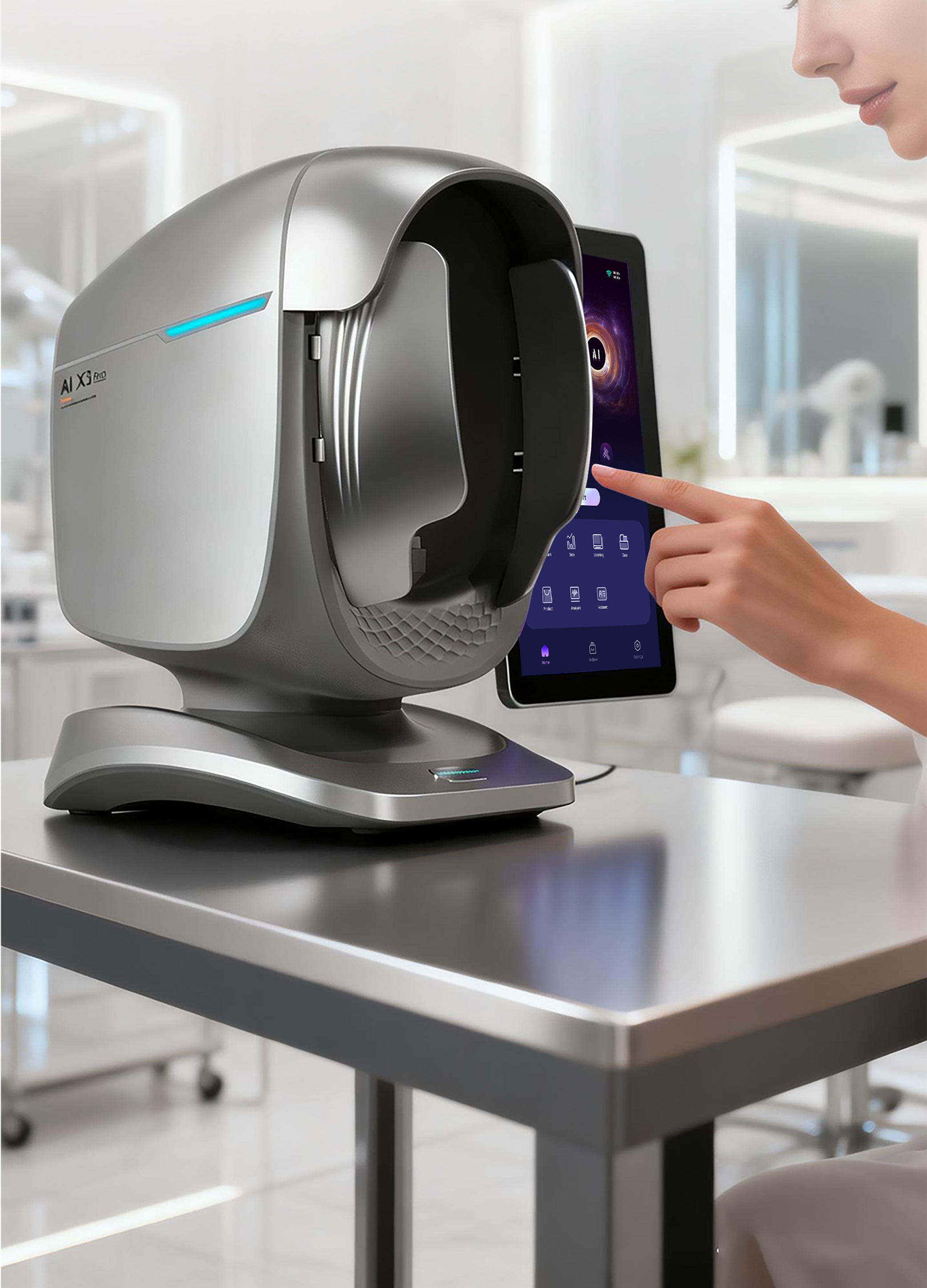 2026 New Ai Intelligent Skin Analysis Machine 4 Comparison Modes Best Skin Analyzer Device for Spa Clinic With Aging Prediction