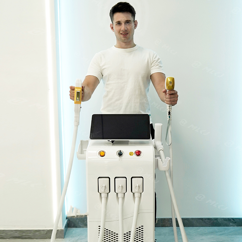4 in 1 Multi-Functional Beauty Machine with Diode Laser IPL Elight Nd Yag Laser RF Technology