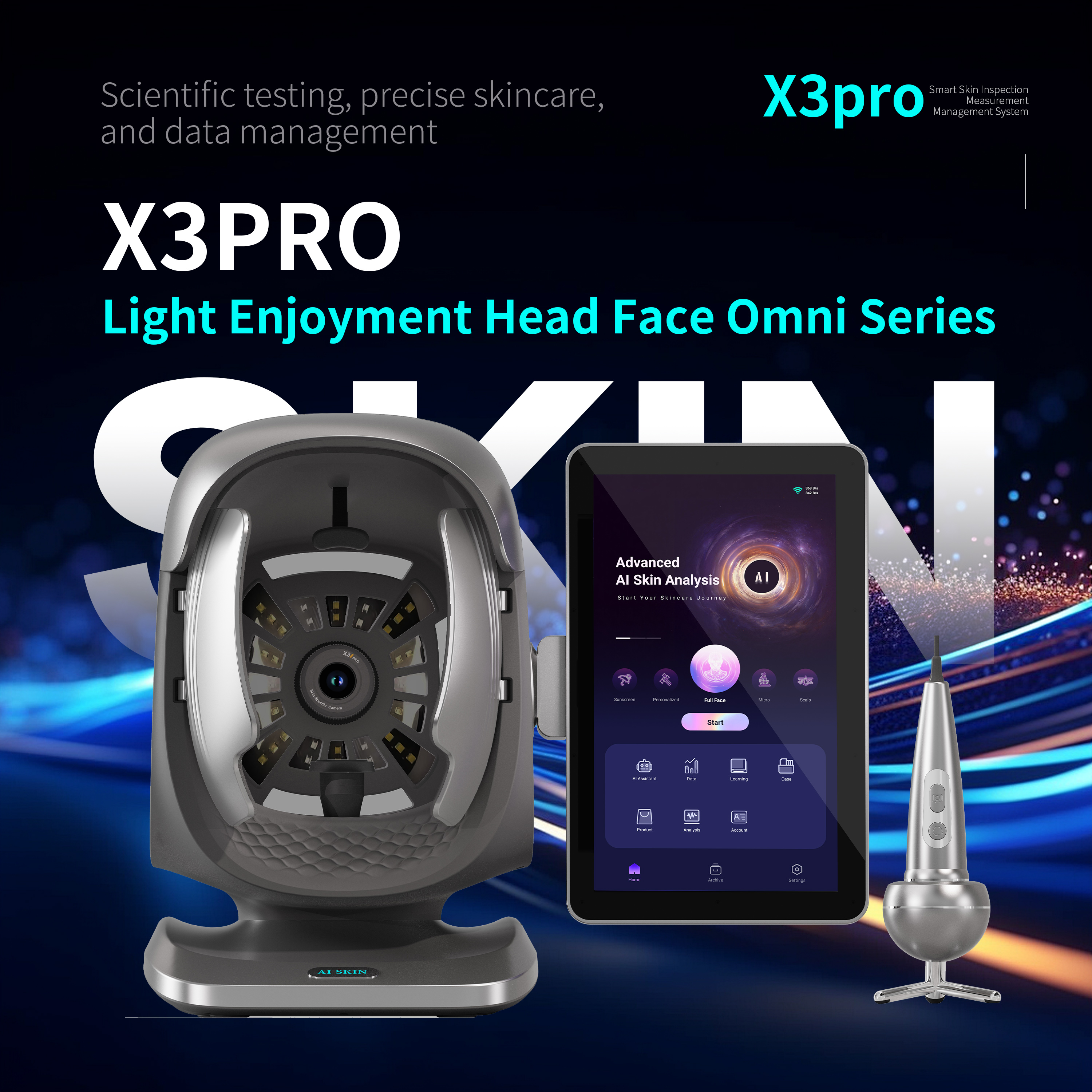 Wholesale High Accuracy Professional 3D Skin Face Hair Analysis Portable AI Diagnosis Scanner Beauty Equipment Skin Analyzer