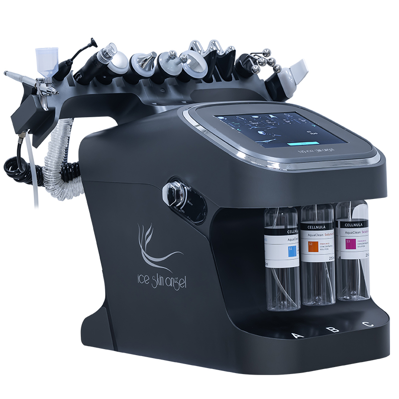 Black Desktop Hydra Bubble 10/11 Hydro Dermabrasion Facial Machine Nano Oxygen Jet US/UK Compatible Face Body Salon Use