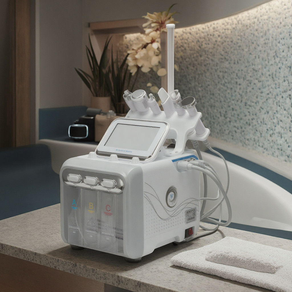 6 in 1 Face Oxygen Hydro Dermabrasion Machine Portable Blackhead Remover Facial Spa Antiwrinkle Face Treatment Beauty Instrument