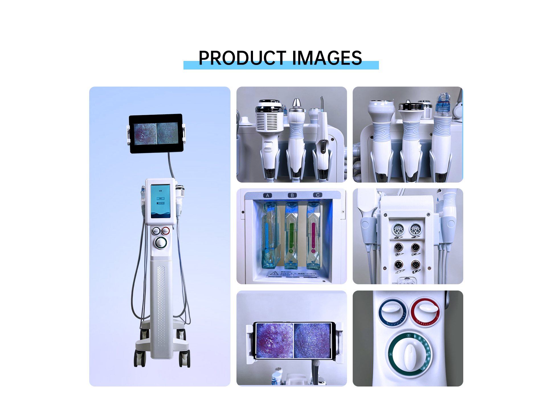 6 In 1 Water Oxygen Jet Ultrasonic Deep Cleaning Microdermabrasion Hydra Dermabrasion Facial Machine Aqua Peel Facial Machine