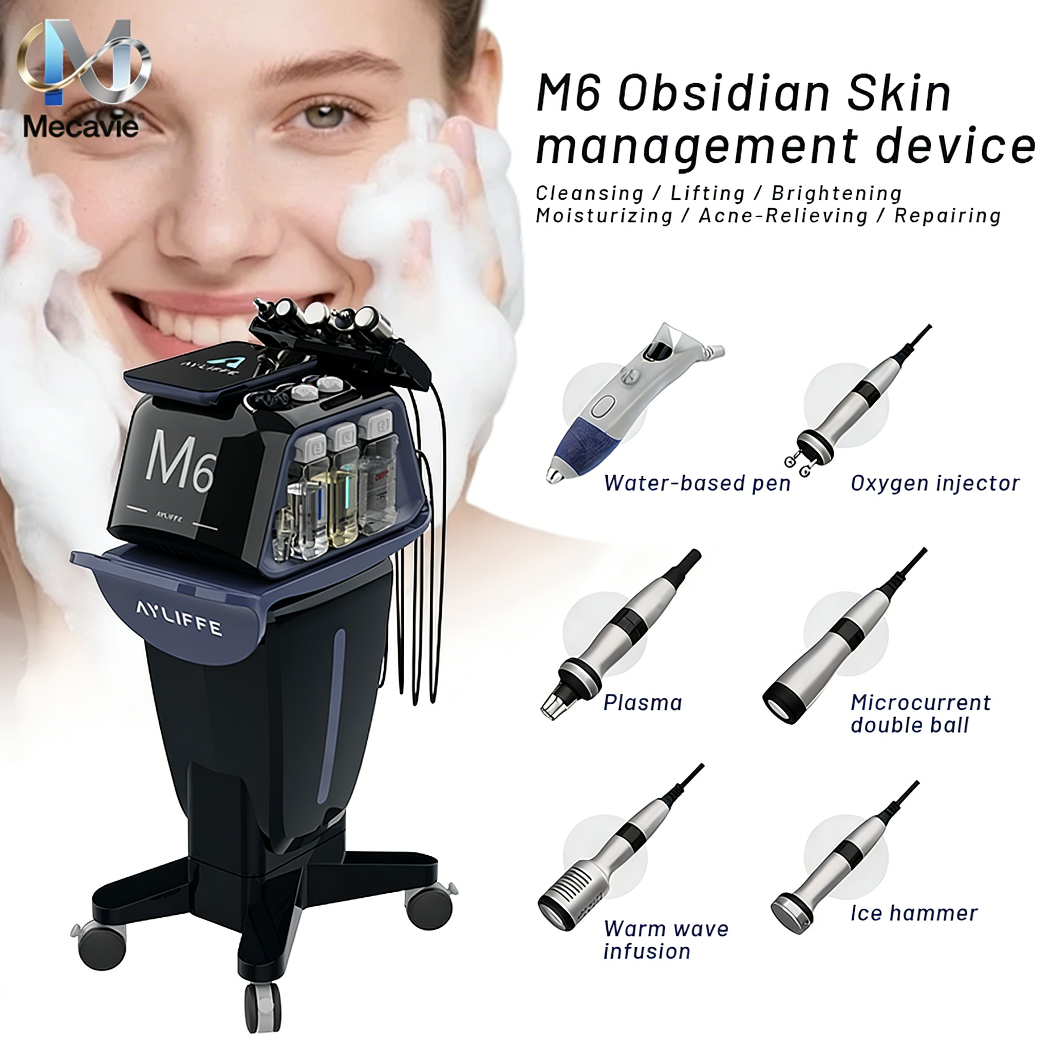 2026 Most Advanced Small Bubble Dermabrasion Diamond Skin Tightening Firming Facial Lift Machine US/EU/UK Compatibility CE