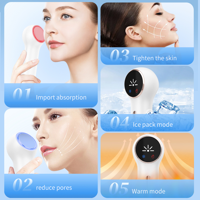Yanxer Cryo Therapy Skin Rejuvenation Machine Heating Cooling EMS Electroporation Cryo Facial Beauty Device