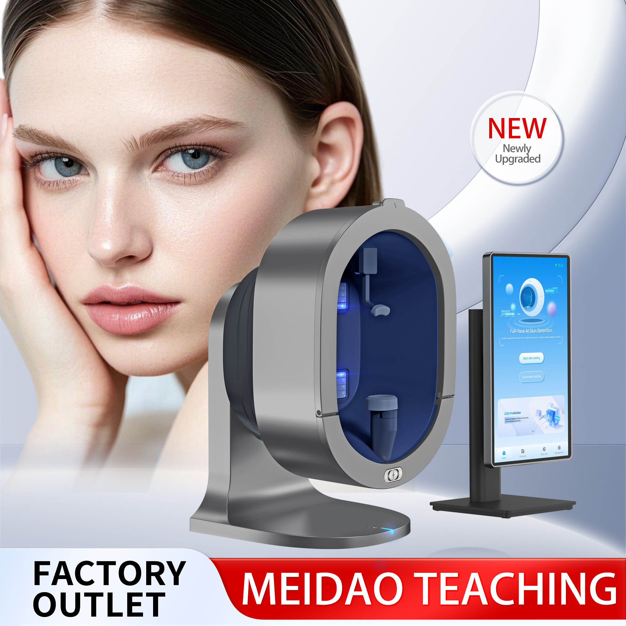 2026 Professional X5 Skin Analysis Professional 3D Display AI Detection Hair And Scalp Skin Analyzer For Salon