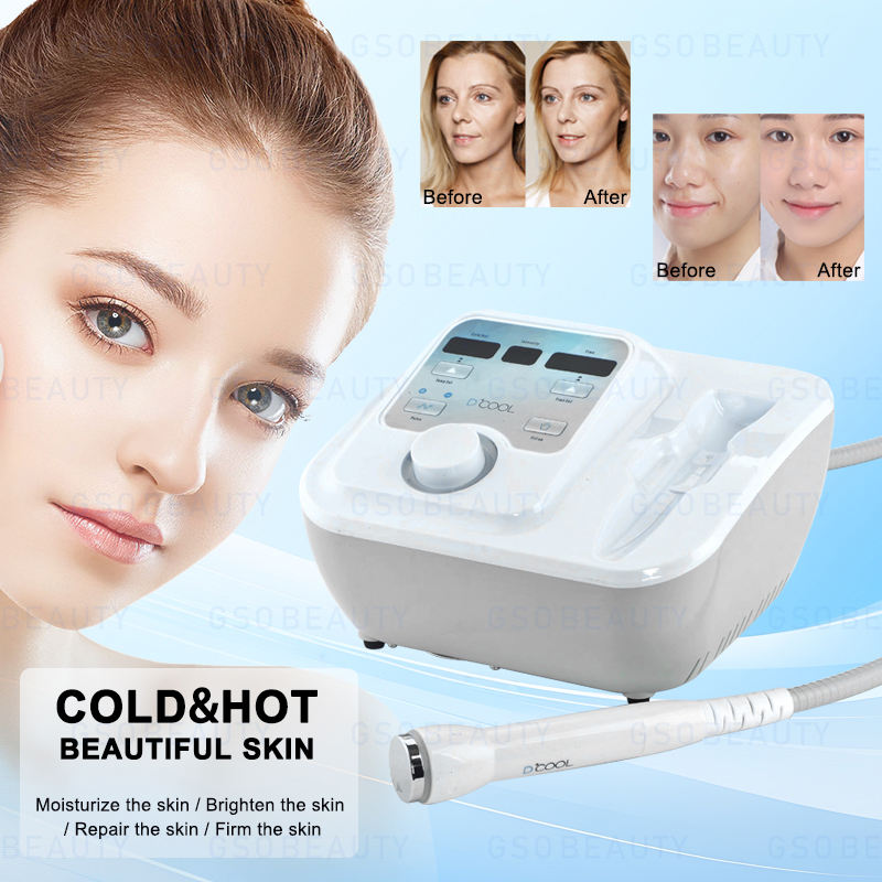 Portable D Cool Cryo Facial Machine Hot and Cold Facial Device Mesotherapy Skin Care Machine Electroporation Mesotherapy Machine