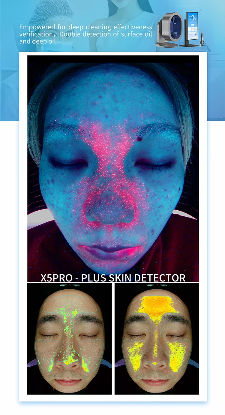 New Arrival Desktop AI Smart Facial Skin Analyzer Machine with 10 Spectra Large Touch Screen 36MP HD Camera 8G+128G Memory