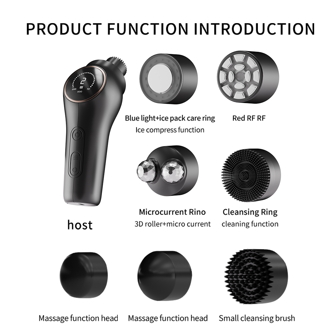 Professional Portable Wireless Charging Ultrasonic Skin Electric Sonic Facial Exfoliator Device Multi Function Facial Machine