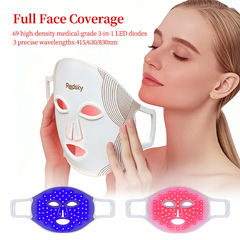REDSKY Led Face Mask Infrared Light Red Light Therapy Mask For Skincare Beauty Salon Equipment