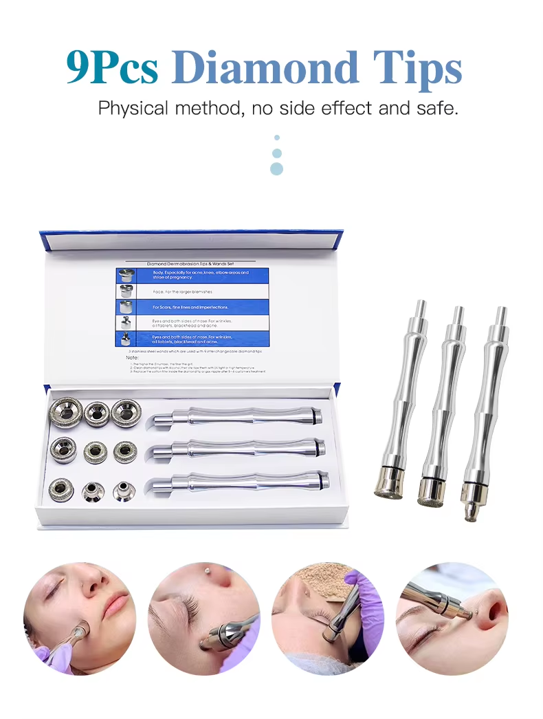 Desktop 2-in-1 Vacuum Diamond Microdermabrasion Pore Cleansing Machine Skin Rejuvenation Eye Care All Skin IT/AU Compatible
