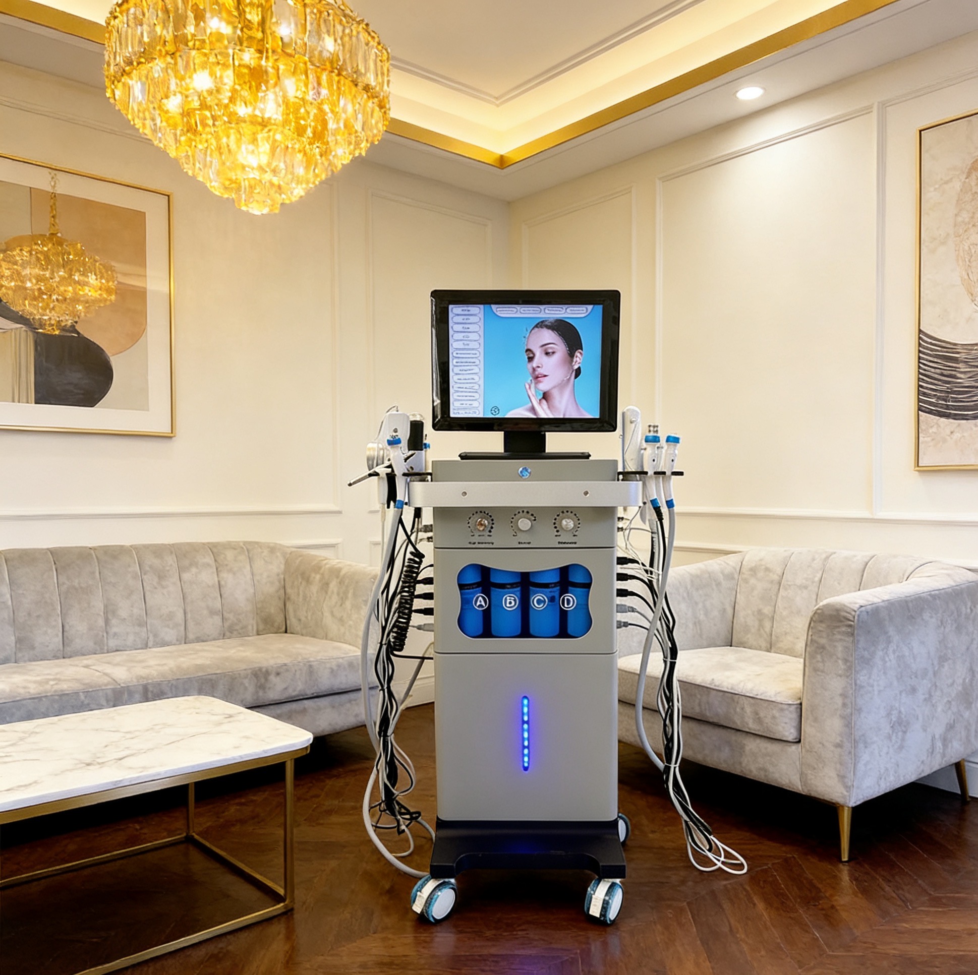 Hydra Aqua Peeling Hydro Dermabrasion Machine Facial Microdermabrasion Equipment Made of Durable ABS Material