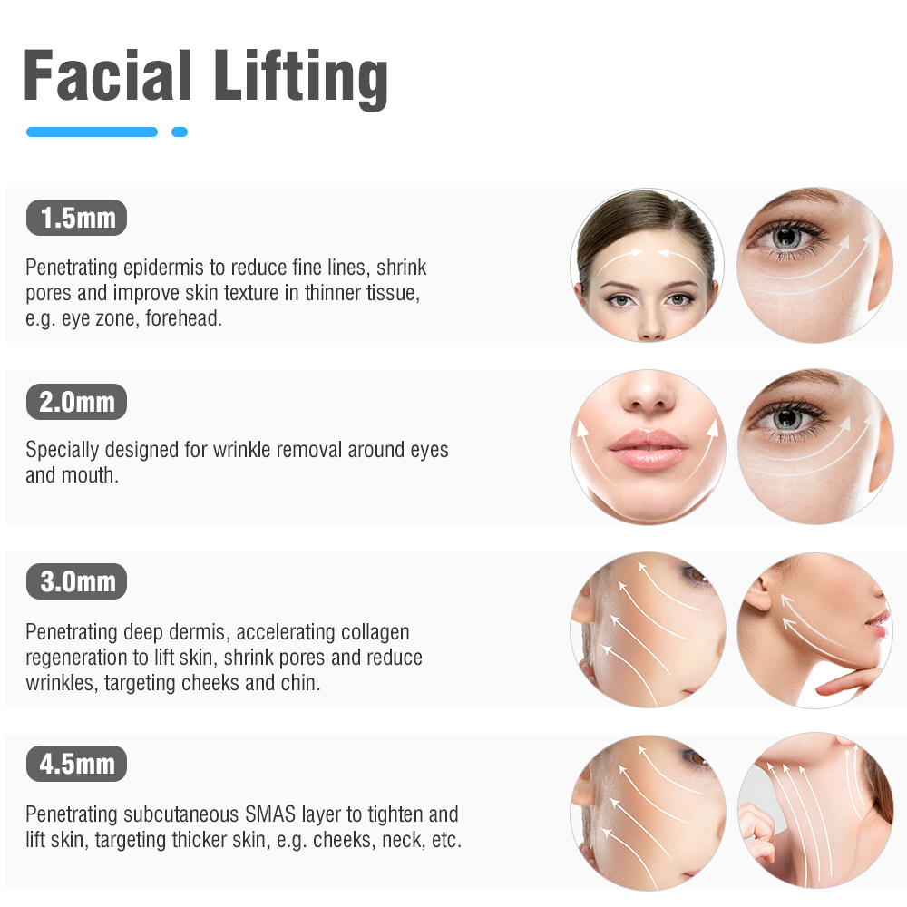 Hifu(High Intensity Focused Ultrasound) Hifu 7D Facial and Body Y Corporal Machine Korea Maquina De Hifu 7D Cartridges