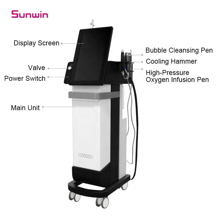 Products Trending 2026 Professional Skin Rejuvenation Machine Vacuum Bubble Oxygen Infusion Cryotherapy Facial Spa Device