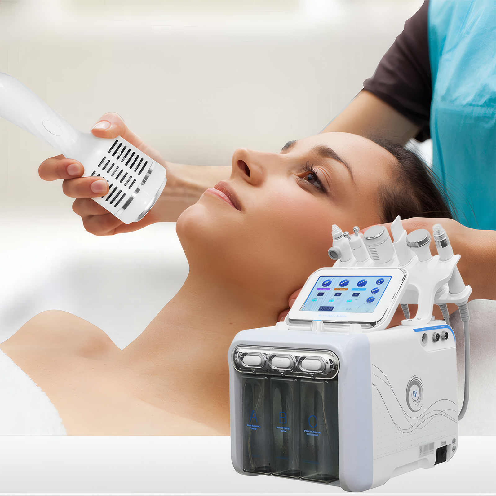 Factory price 6-in-1 Hydra Dermabrasion and Oxygen Jet Peel Machine H2O2 Oxigen Facial Care Skin Tghtening Beauty Equipment