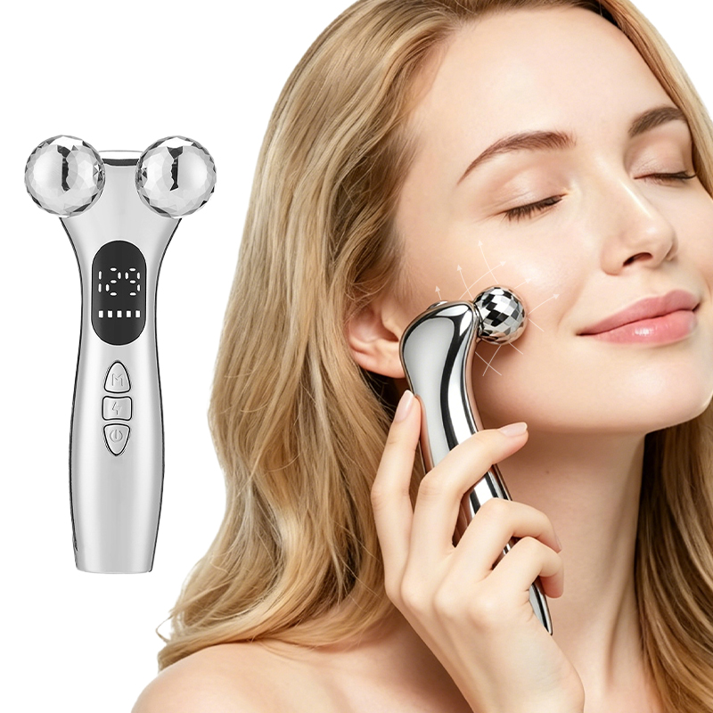 Double Roller Stainless Steel Face Lifting Device Portable Skin Tightening Neck Lifting Massager Electric Face Massager Machine