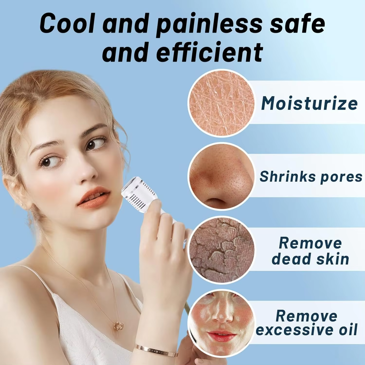 7 in 1 Aqua Hydro Peeling Dermabrasion H2o2 Small Bubble Facial Care Cleaning Machine