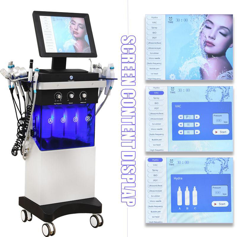 Beauty Facial Machine Aqua Peeling Hydro Microdermabrasion Oxygen Jet Technology Stainless Steel CN Origin Commercial Eyes