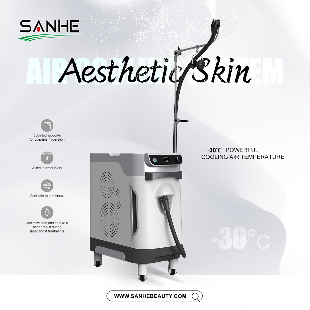 Zimmer Cryo Cold air Skin Cooling Laser Cryo Cooler Skin Cooling System With Laser Beauty Machine Use