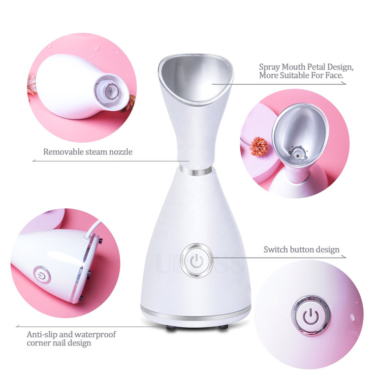 Electric Custom Professional Facial Spa Steamer Nano Beauty Equipment Vaporizer Set Mini Portable Face Steamer for Face