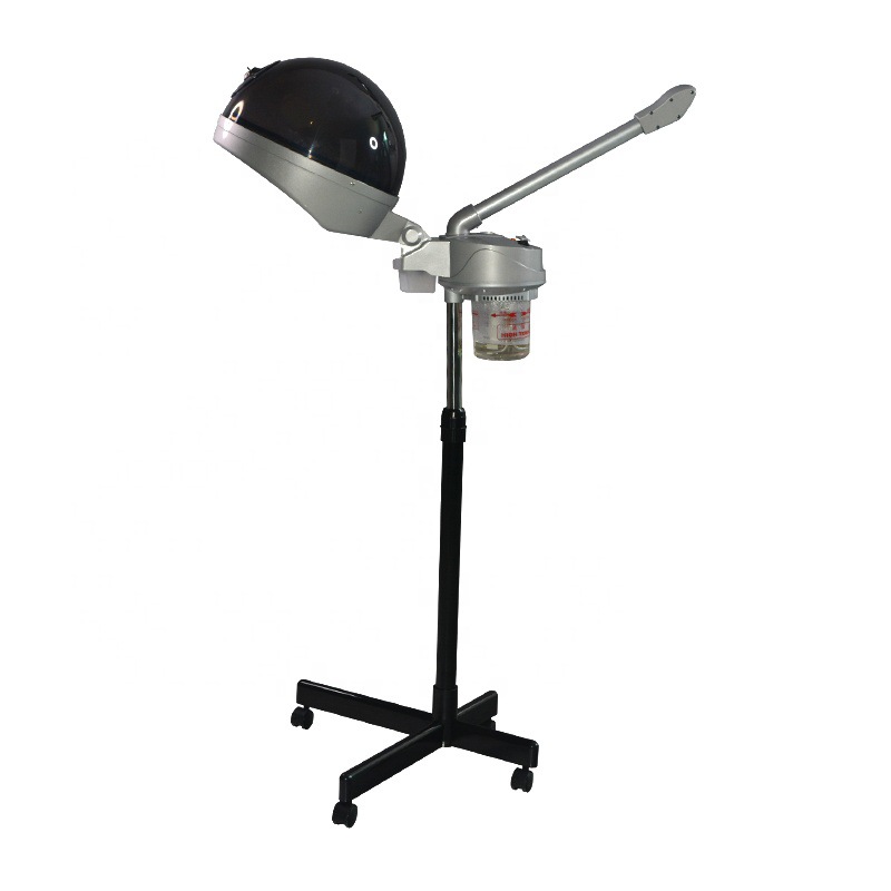 2 in 1 Face Hair Steamer Ozone Vaporizer Facial Head Mist Spray Stand Machine with Hooded for Beauty Salon Spa