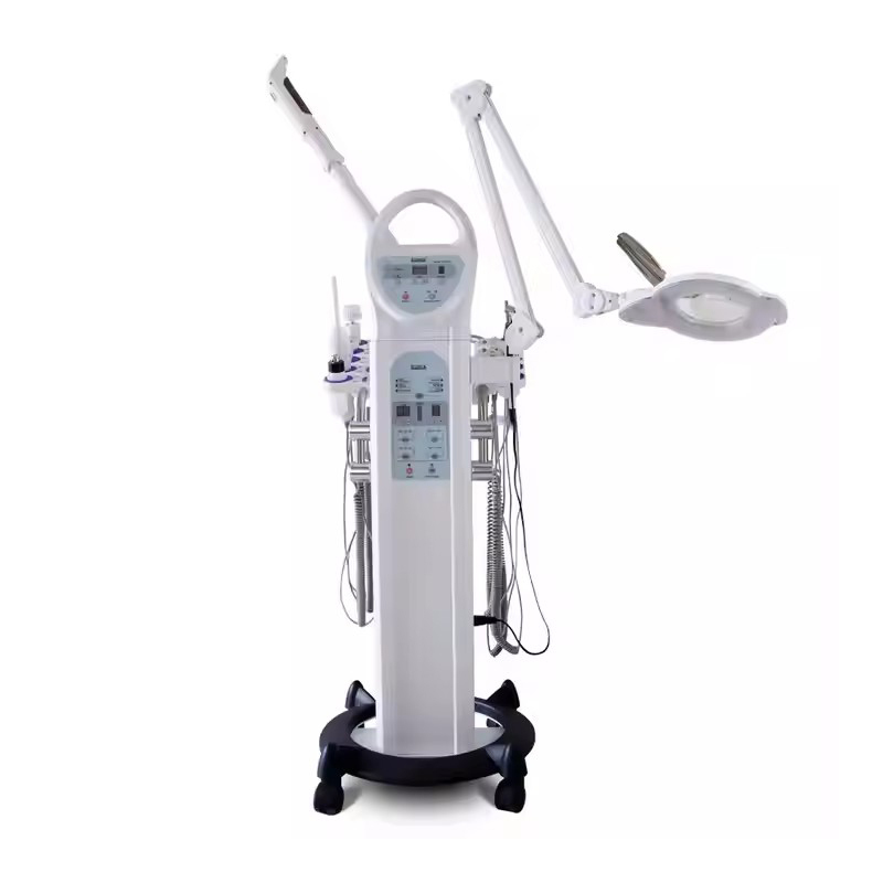 Top Beauty 10 1 Multifunctional High Accuracy Facial Beauty Machine Vacuum Facial Cleansing LED Magnifying Lamp Hot Steamer