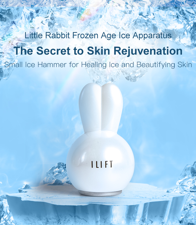 Handheld Cute Rabbit Cryo Facial Machine Freezing Facial Tool Cooling Gadget Mini Ice Globe Cryo Skin for Gift