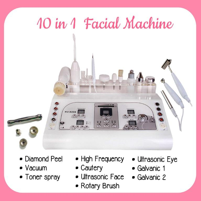 Microdermabrasion Iontophoresis Skin Firming Anti-aging Massager Microcurrent High Frequency Galvanic Facial Machine